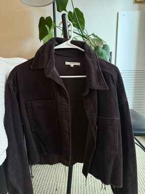 PacSun Dark Brown Corduroy Jean Jacket